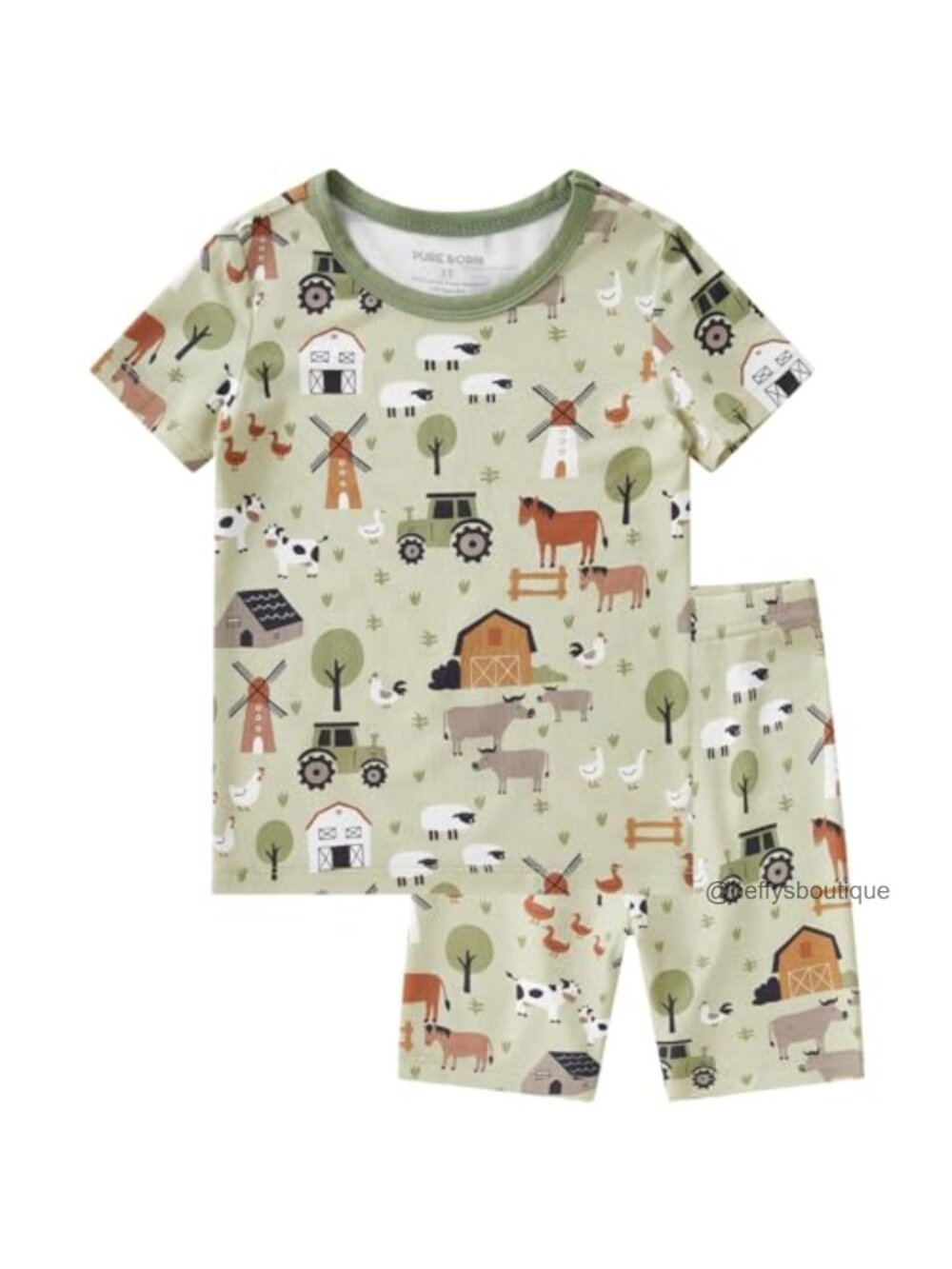 Baby Viscose Bamboo Pajama Set Boys Toddler Short Sleeve Snug Fit